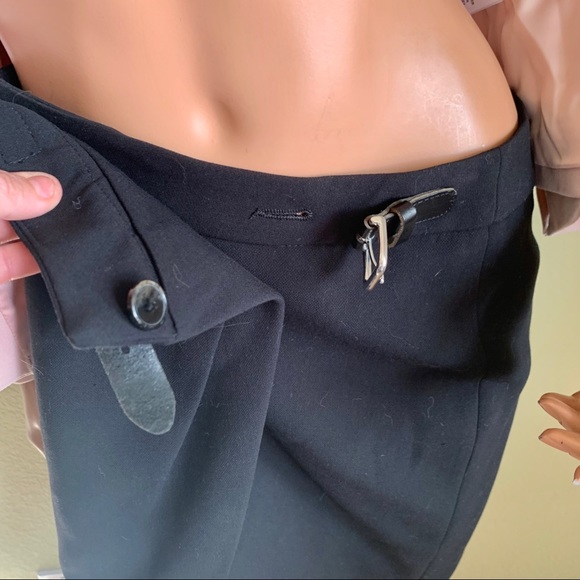 NWT SANDRO Paris JALOUSIE Faux Wrap Black Skirt - Picture 5 of 8